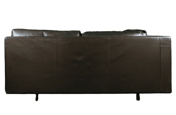 Image 4 of Black leather "Sity" daybed by Antonio Citterio for B&B Italia.